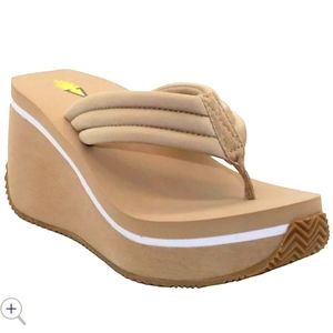 NEW Beige Wedge Sandals